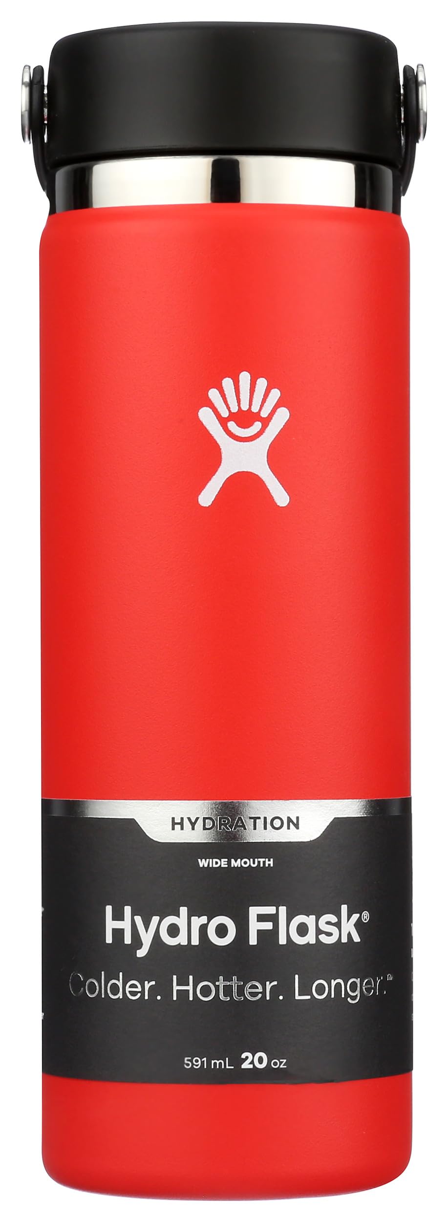 Hydro Flask Water Bottle - Insulated Stainless Steel - Wide Mouth Flex Lid, Non Spill, Leakproof and Refillable in 32 Oz Harbor Blue