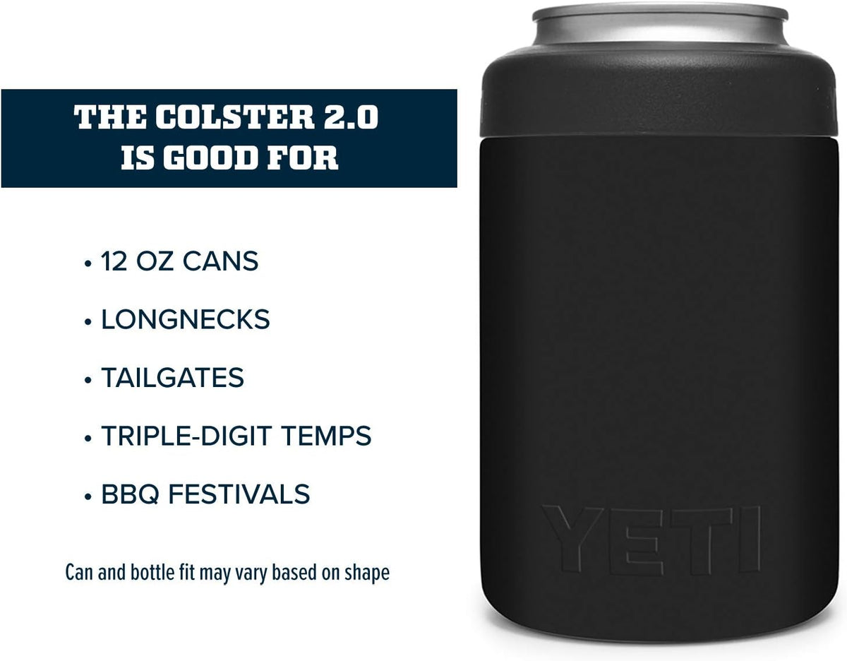 YETI Rambler 12 oz. Colster Can Insulator for Standard Size Cans, Black (NO CAN INSERT)