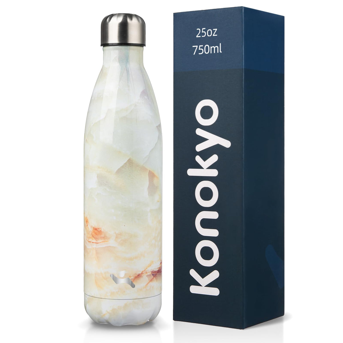 Konokyo 25 oz Insulated Stainless Steel Water Bottle, Blue