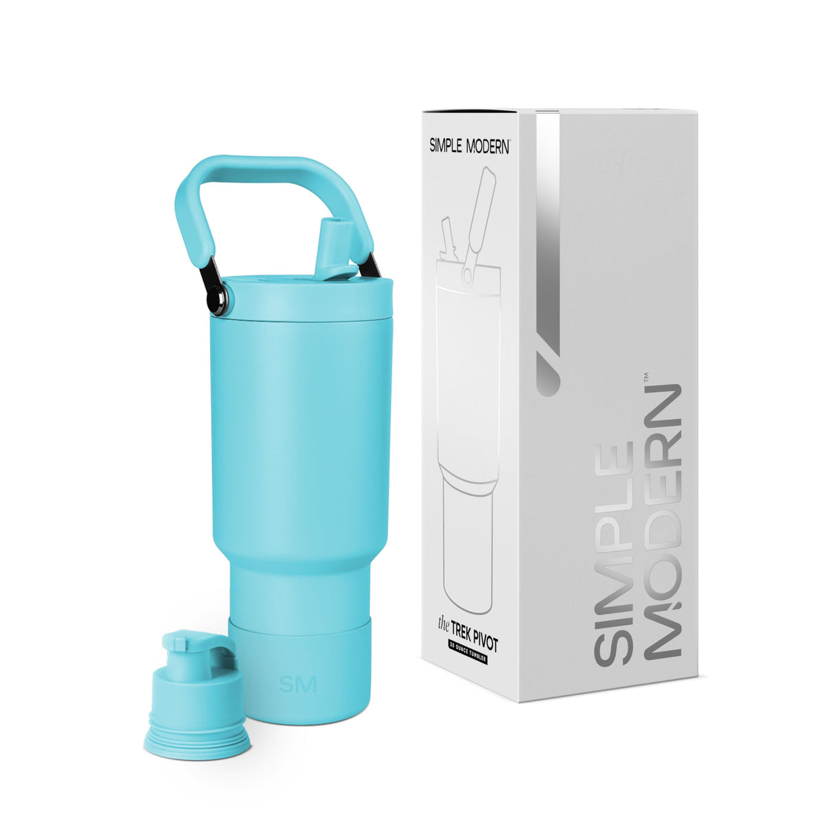 Simple Modern Tumbler with Handle, Water Jug | 40oz | Gray