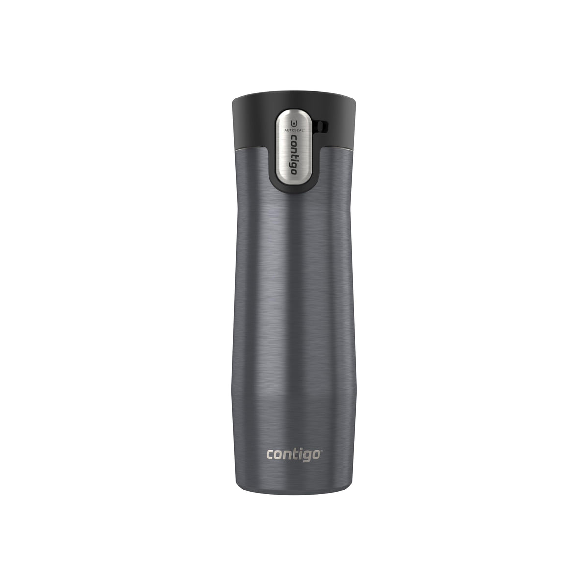 Contigo West Loop Stainless Steel Travel Mug with AUTOSEAL Lid, 16oz., Stainless Steel/Black