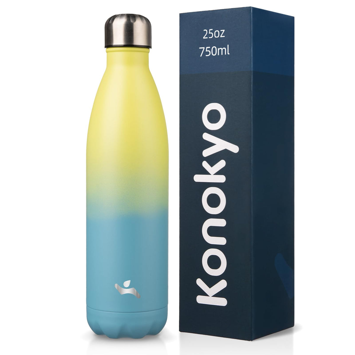 Konokyo 25 oz Insulated Stainless Steel Water Bottle, Blue