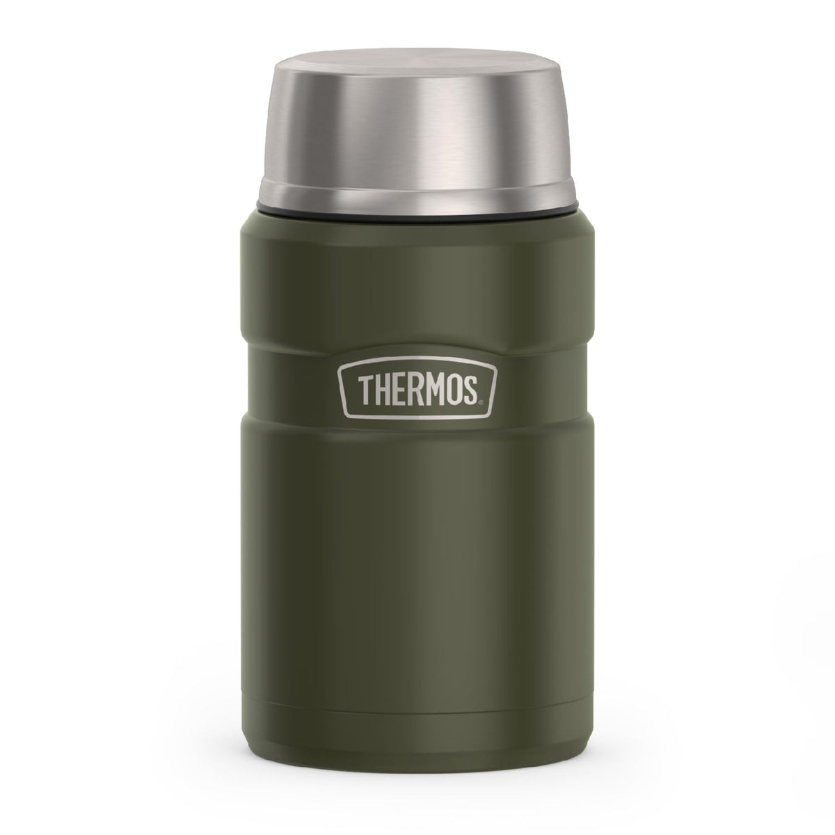 THERMOS Stainless King Food Jar with Handle, 47oz, Matte Stainless Steel