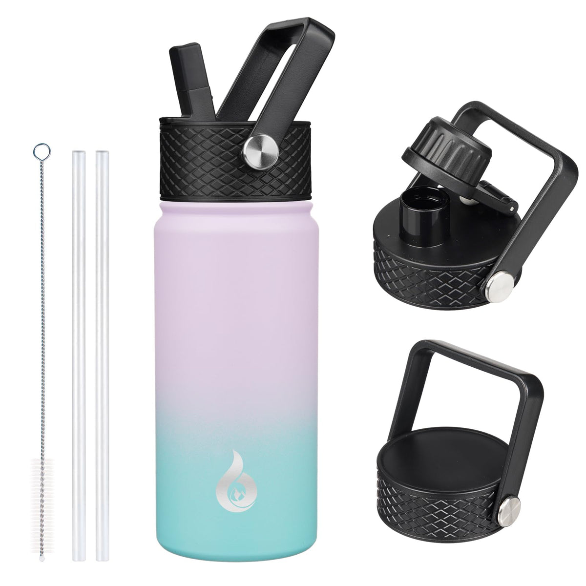 BJPKPK 64oz Insulated Water Bottle, Half Gallon Water Jug with Straw Lid