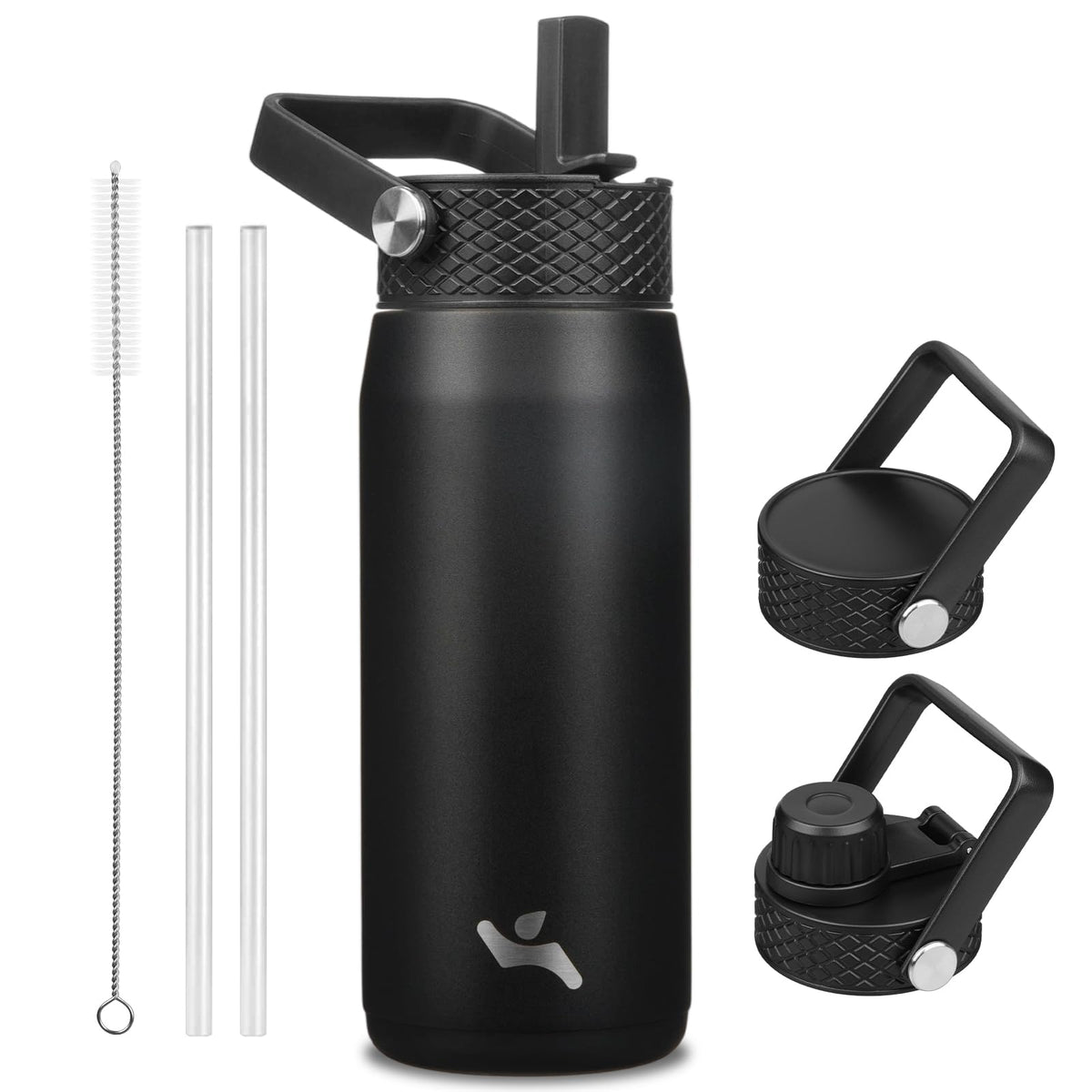 Konokyo 22 oz Insulated Stainless Steel Water Bottle with Straw Lid