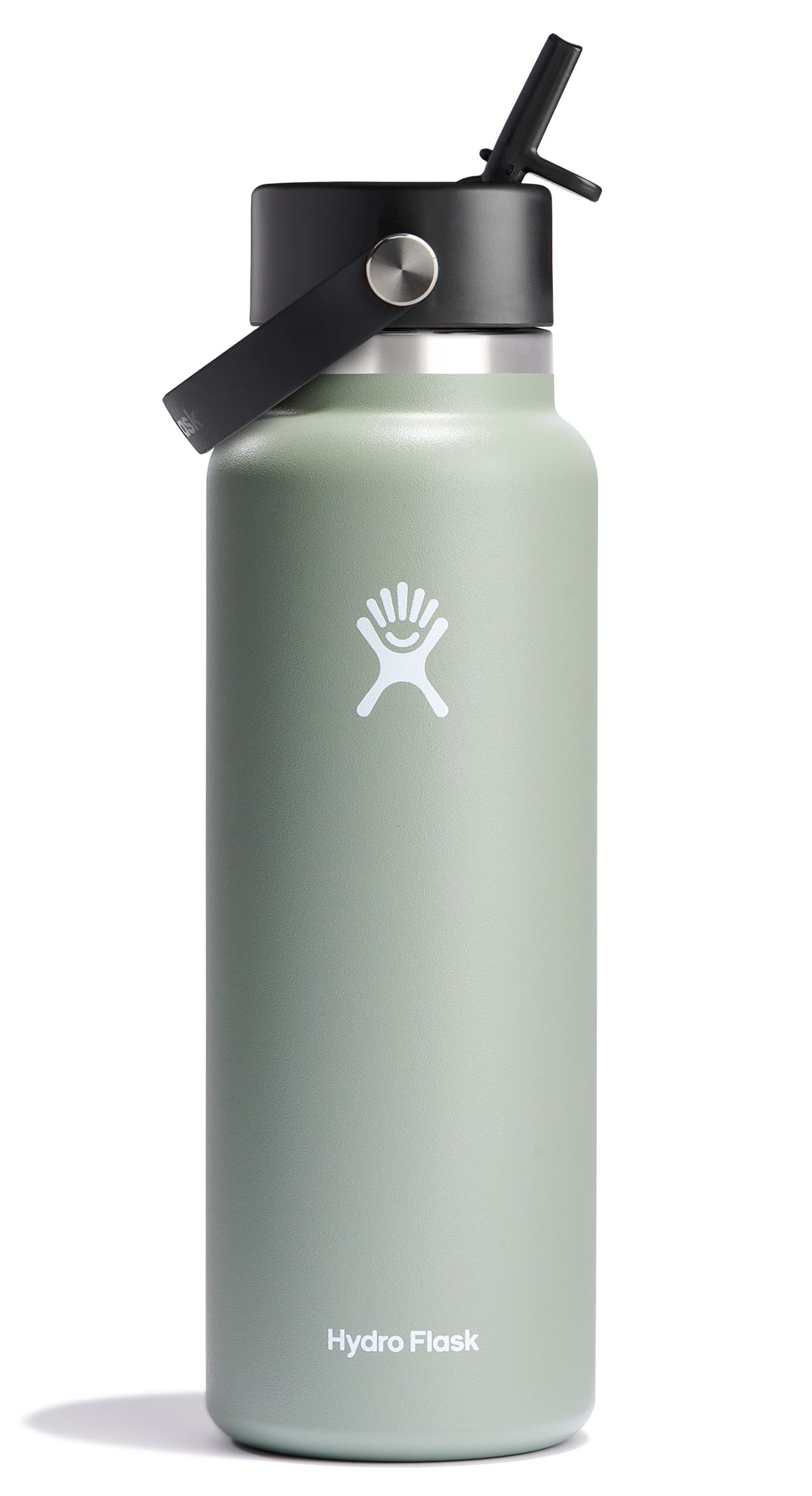 Hydro Flask Water Bottle - Insulated Stainless Steel - Wide Straw Lid, Non Spill, Leakproof in 24 Oz Ivory