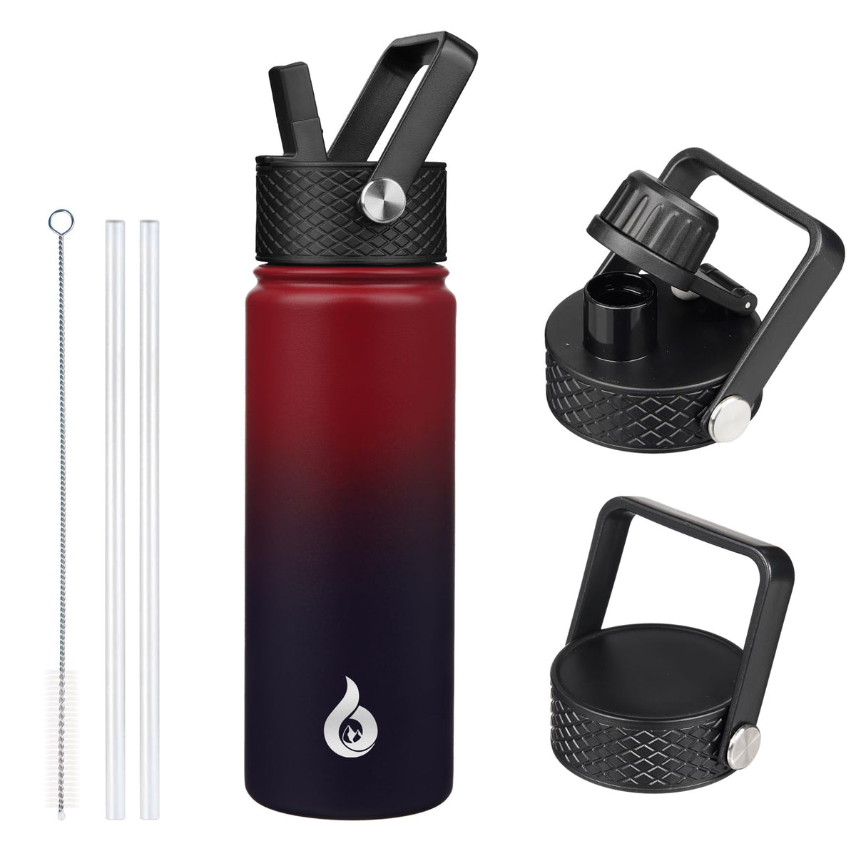 BJPKPK 64oz Insulated Water Bottle, Half Gallon Water Jug with Straw Lid