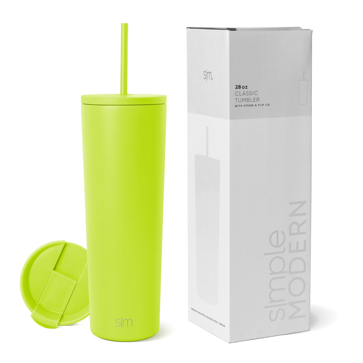 Simple Modern Iced Coffee Tumbler, Insulated | 24oz | Black