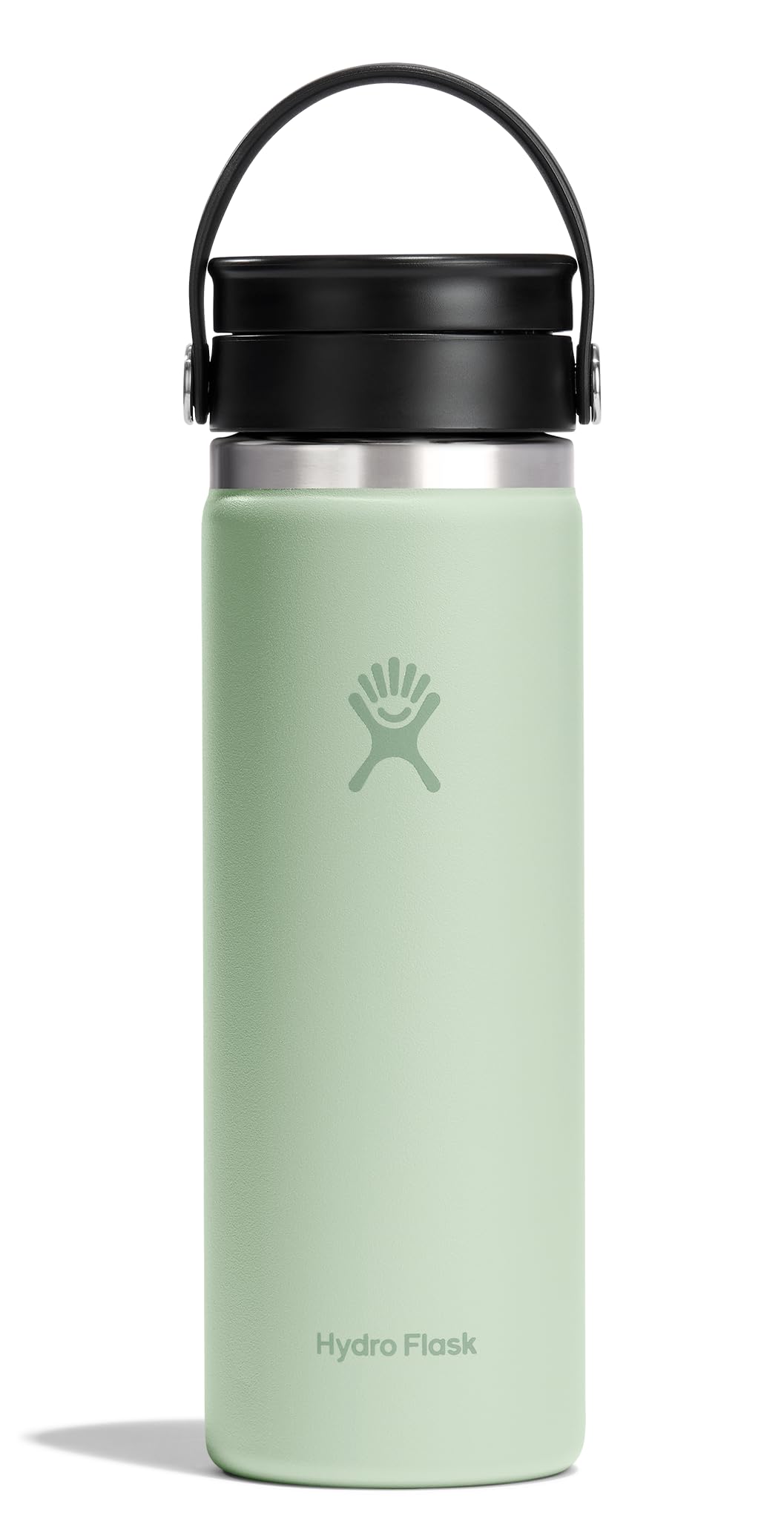 Hydro Flask Water Bottle - Insulated Stainless Steel - Wide Mouth Flex Sip Lid, Non Spill, Leakproof and Refillable in 16 Oz White