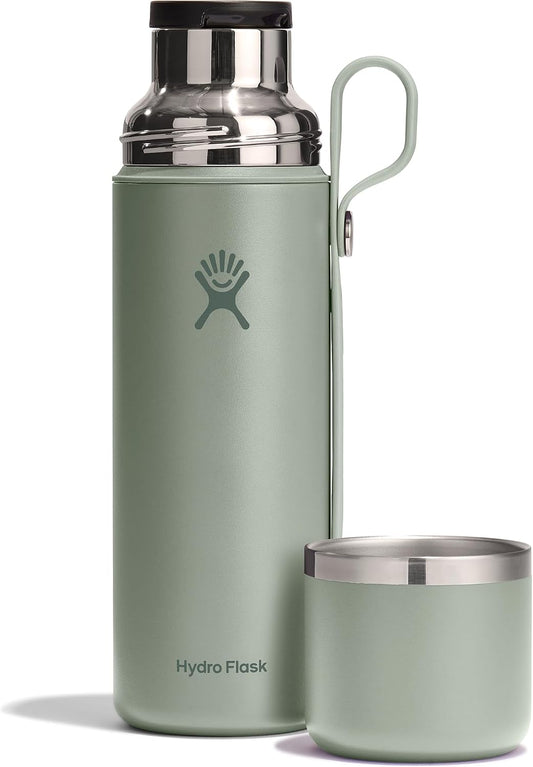 Hydro Flask Hot Flask & Cup – Insulated Stainless Steel, Hot Drink Travel Container for Coffee & Tea 28 Oz Agave Green