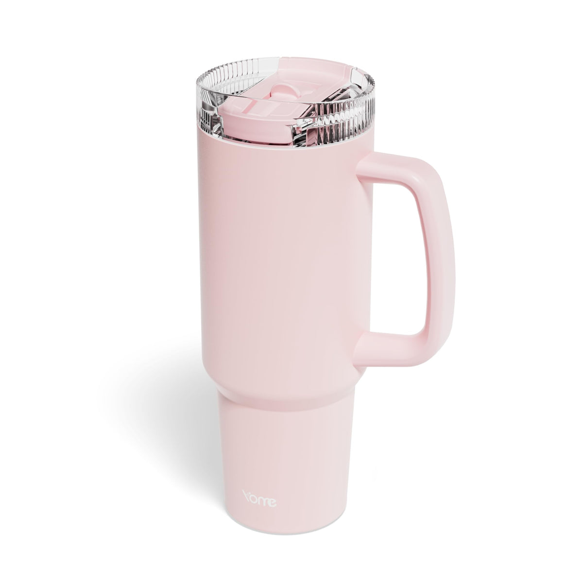 YOME 40 oz Bow Pink Tumbler with Handle and Flip Straw for Women | Stainless Steel Insulated Water Bottle | Keeps Drinks Cold | Dishwasher Safe | Cupholder Friendly | Gift Gym Travel Yoga