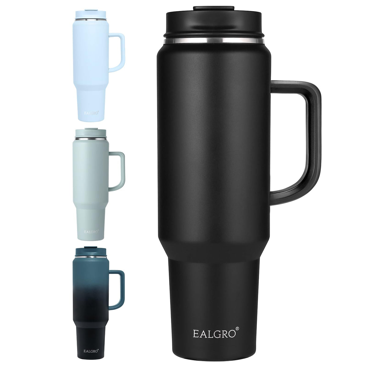 EALGRO 40 oz Tumbler with Handle, Insulated Tumblers with Lid and Straw