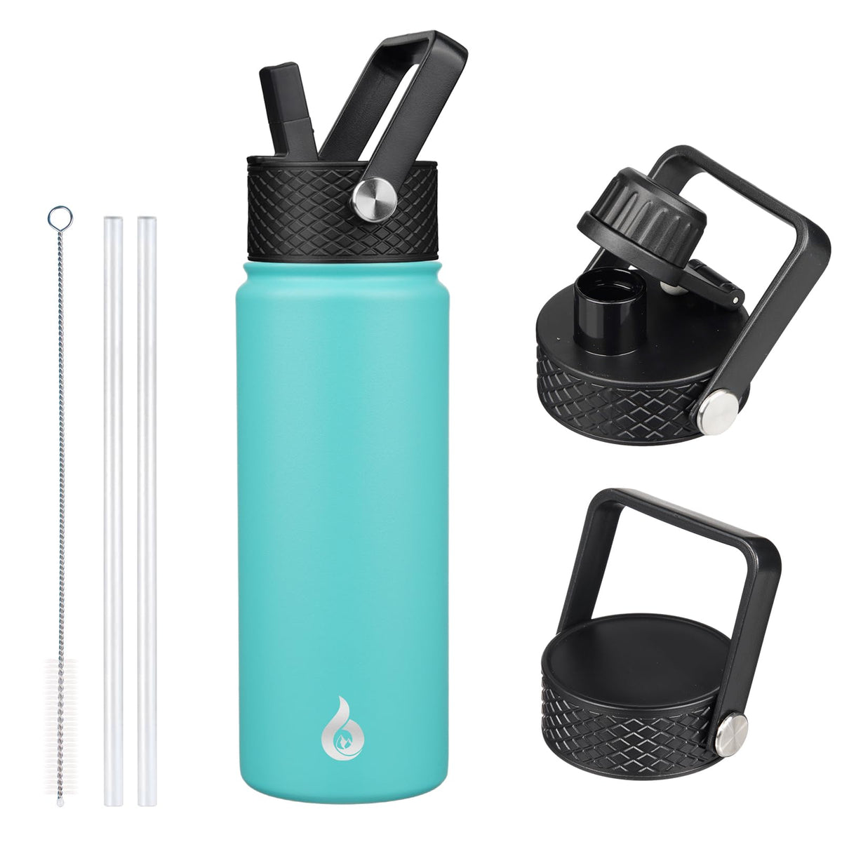 BJPKPK 64oz Insulated Water Bottle, Half Gallon Water Jug with Straw Lid