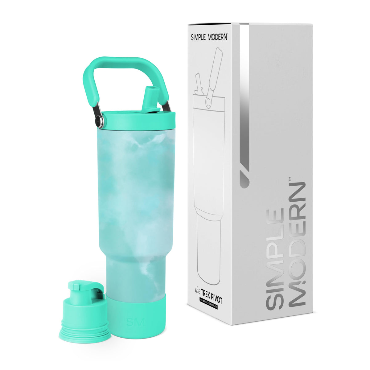 Simple Modern Tumbler with Handle, Water Jug | 40oz | Gray