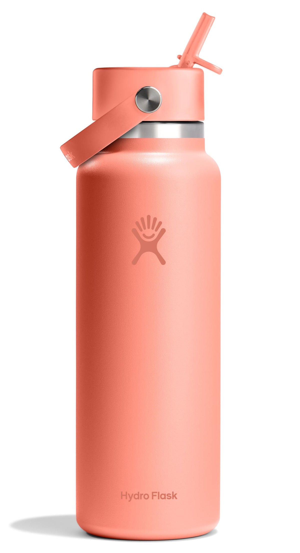 Hydro Flask Water Bottle - Insulated Stainless Steel - Wide Straw Lid, Non Spill, Leakproof in 24 Oz Ivory
