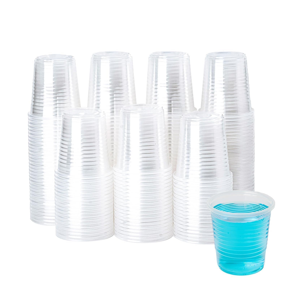YEEHAW 9 oz Plastic Cups, 500 Pack - Clear Disposable Drinking Water Cups for Cold Beverages, Clear Plastic Cups for Drinking, Ideal for Party