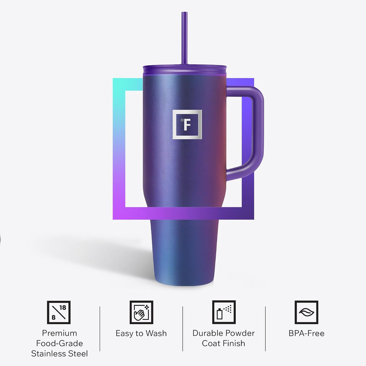 IRON °FLASK 40 oz Co-Pilot Insulated Travel Mug