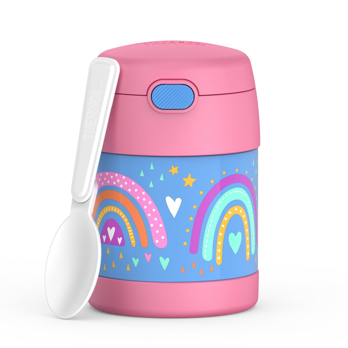 THERMOS FUNTAINER Kids Food Jar with Spoon, 10oz, Navy