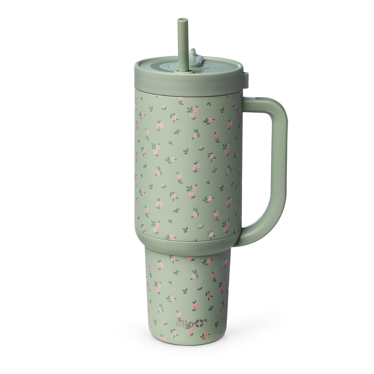Ello Oasis 30oz Insulated Stainless Steel Tumbler with Straw, Daisies