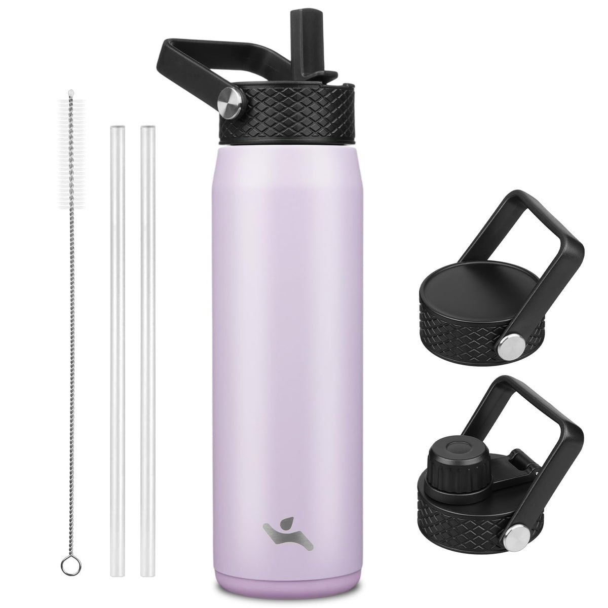 Konokyo 22 oz Insulated Stainless Steel Water Bottle with Straw Lid