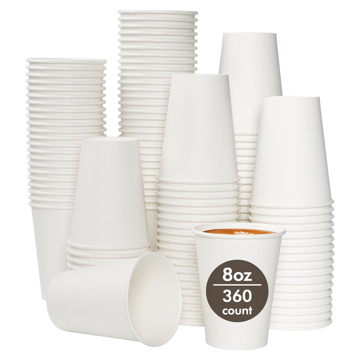 TV TOPVALUE 5 oz Paper Cups, 600 Count Disposable Bathroom Cups Bulk,White