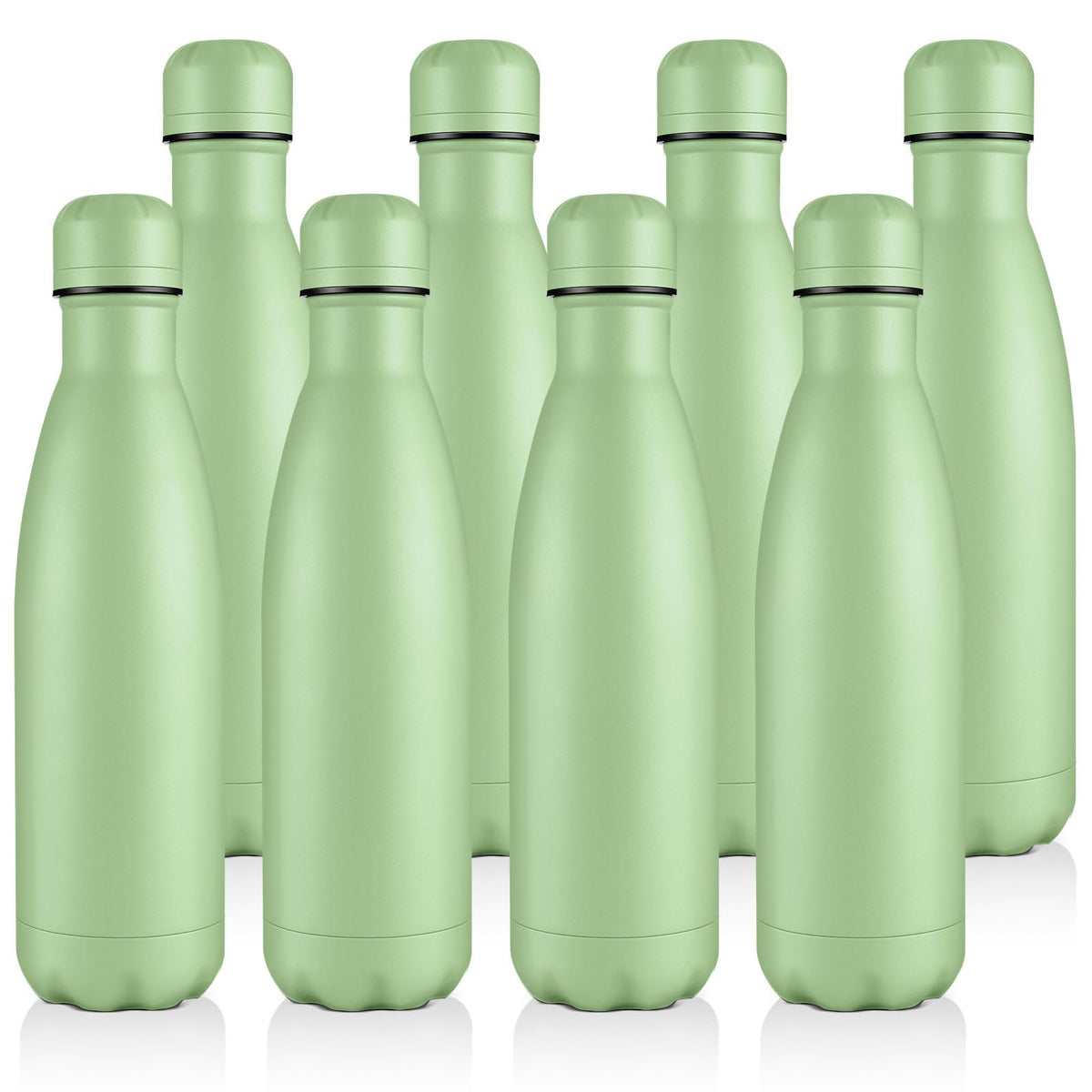 Volhoply 17oz Insulated Stainless Steel Water Bottle（Silver,1 Pack)