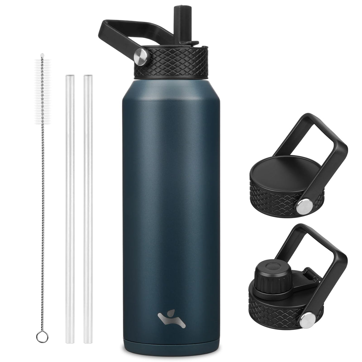 Konokyo 22 oz Insulated Stainless Steel Water Bottle with Straw Lid