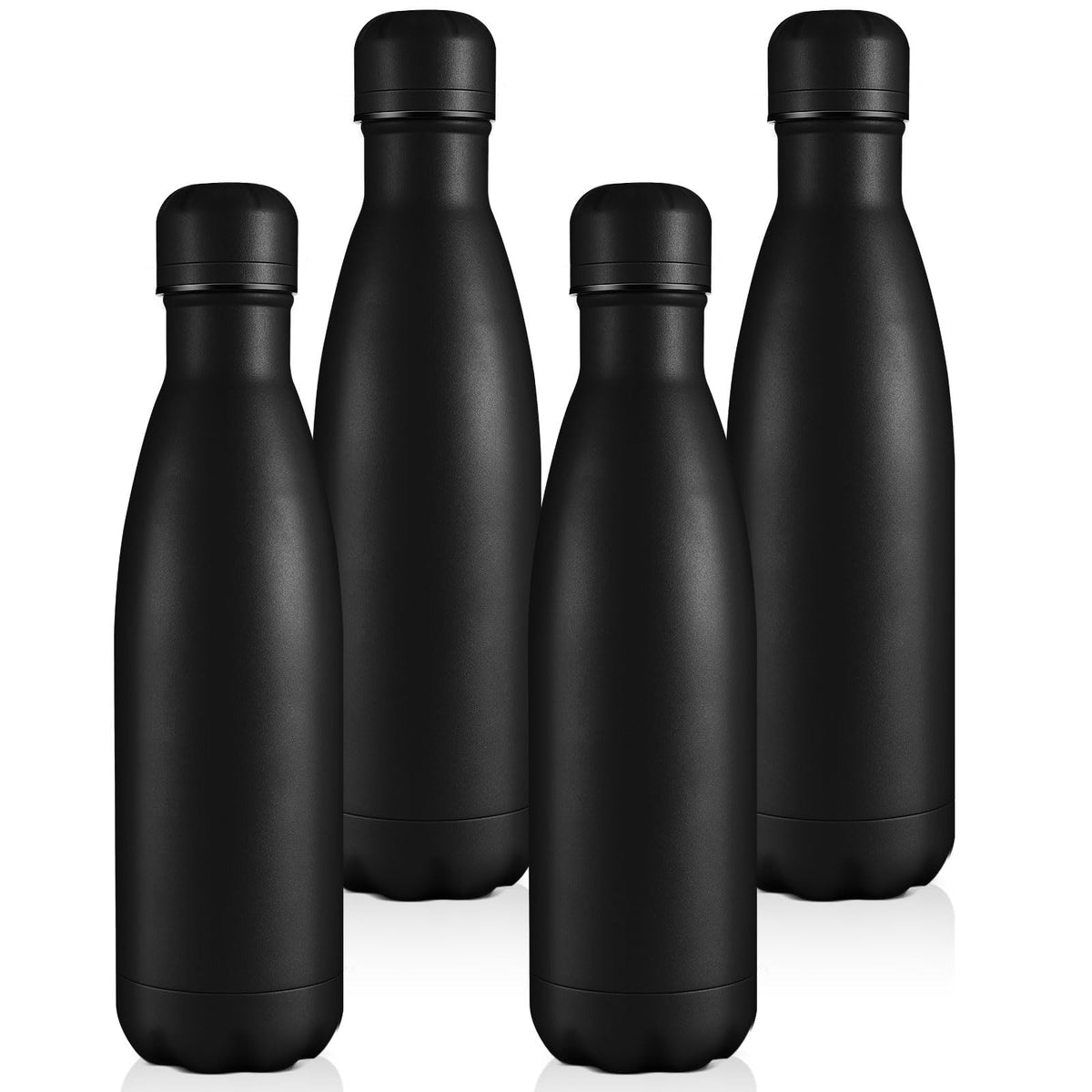Volhoply 17oz Insulated Stainless Steel Water Bottle（Silver,1 Pack)