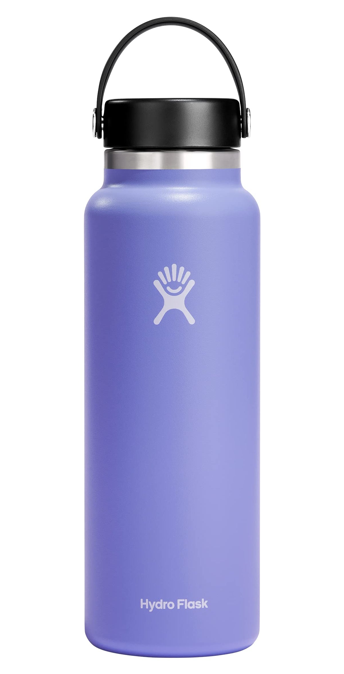 Hydro Flask Water Bottle - Insulated Stainless Steel - Wide Mouth Flex Lid, Non Spill, Leakproof and Refillable in 32 Oz Harbor Blue