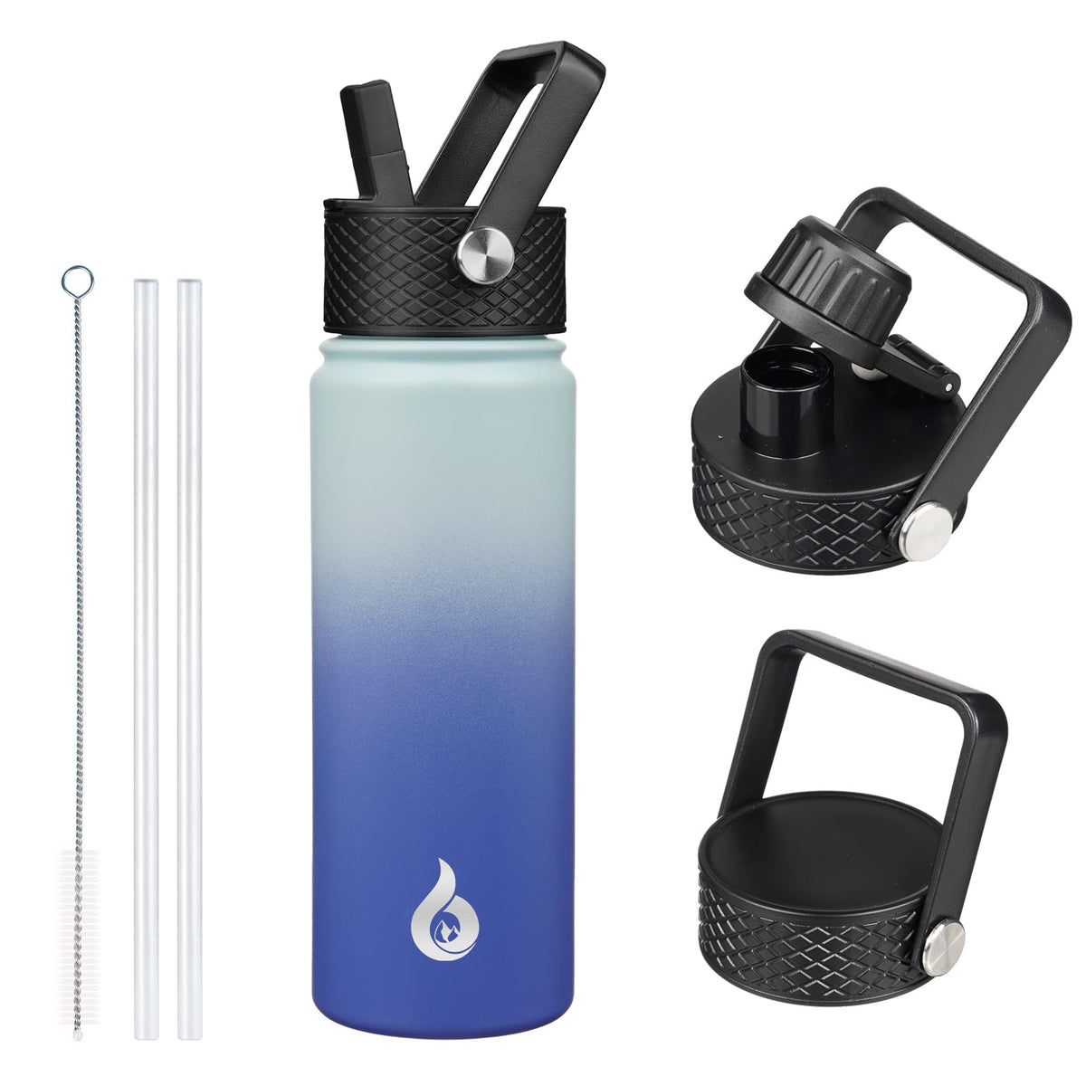 BJPKPK 64oz Insulated Water Bottle, Half Gallon Water Jug with Straw Lid