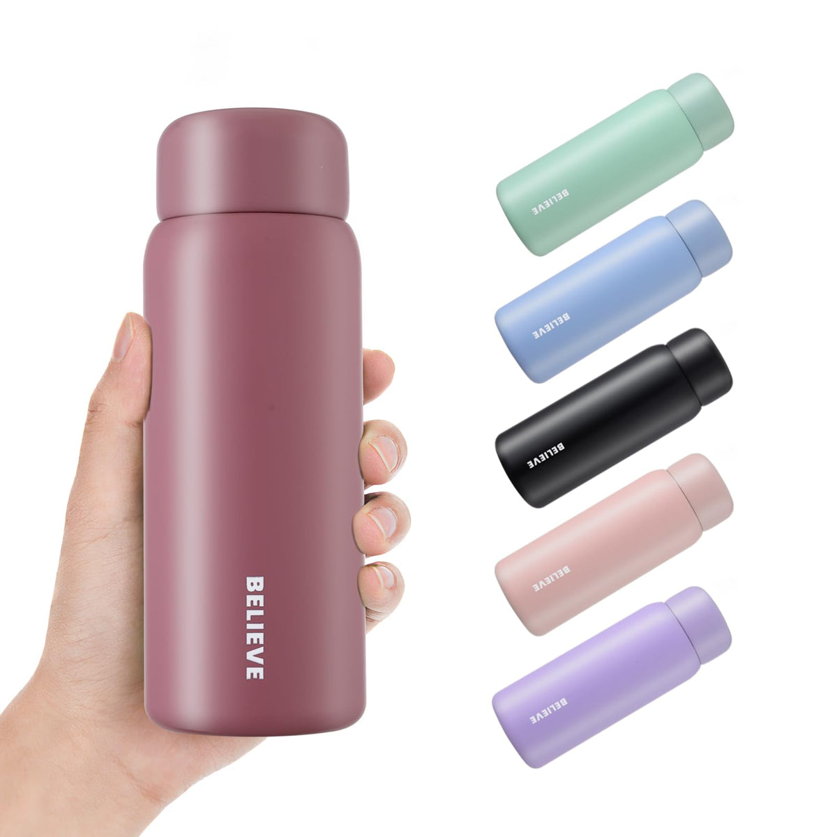 7oz Mini Insulated Water Bottle, Leak-Proof Pocket Size Flask for Hot & Cold Drinks, Portable Small Coffee Cup for Women, Kids, Travel, School & Office