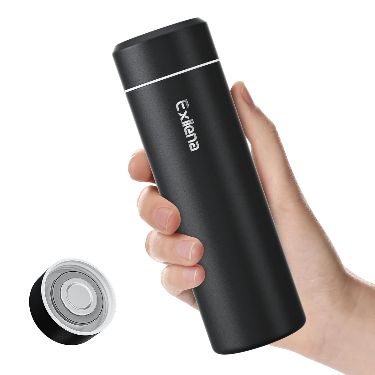 【Upgraded】Exllena Small Insulated Water Bottle 8 oz/250ml– Mini Insulated Water Bottle for Hot & Cold Drinks, Perfect Small Flask for Travel, Purse...(Lake Blue)