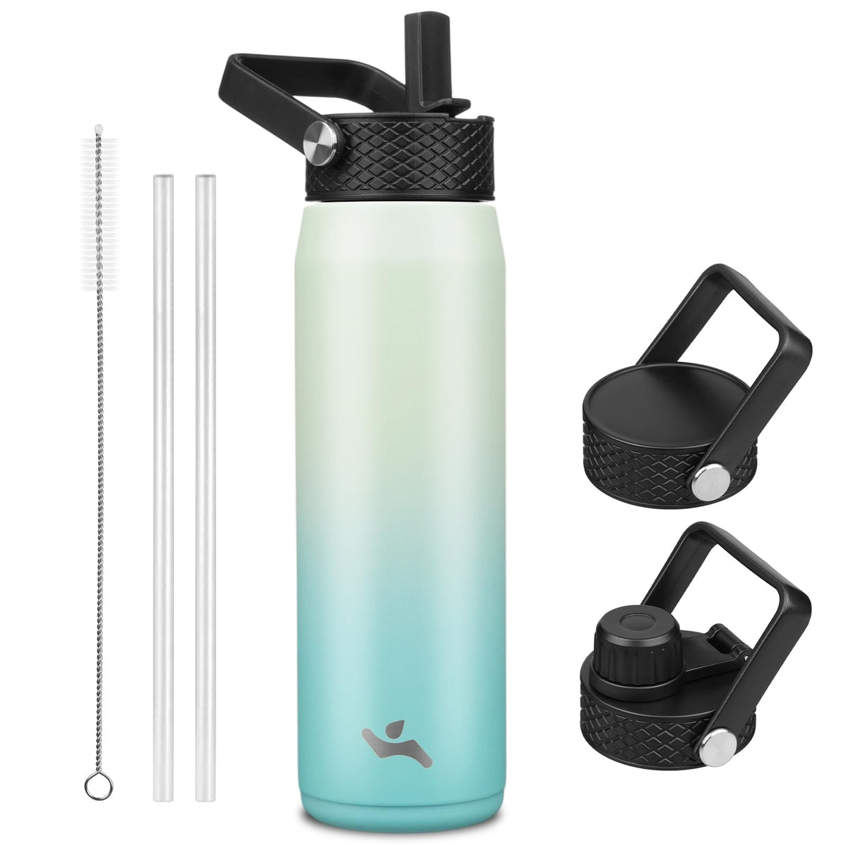 Konokyo 22 oz Insulated Stainless Steel Water Bottle with Straw Lid