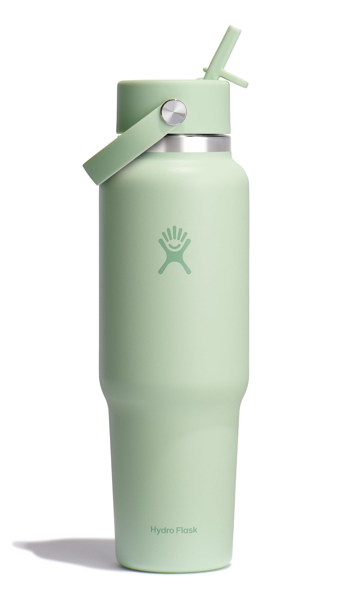 Hydro Flask Travel Water Bottle - Insulated Stainless Steel - Wide Straw Lid, Non Spill, Leakproof in 32 Oz Sandpiper