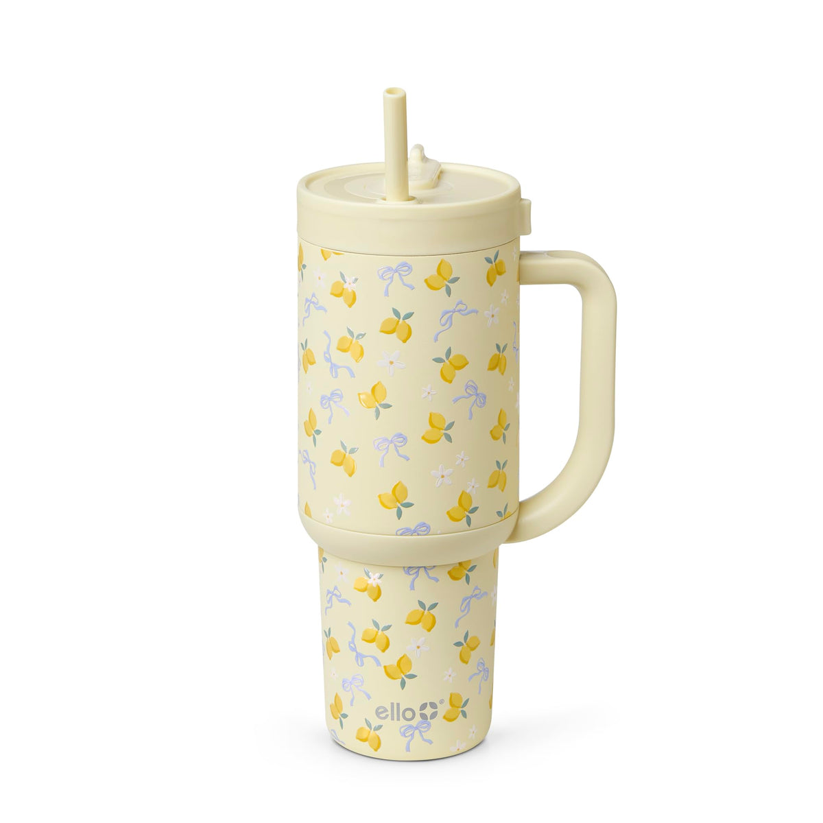 Ello Oasis 30oz Insulated Stainless Steel Tumbler with Straw, Daisies