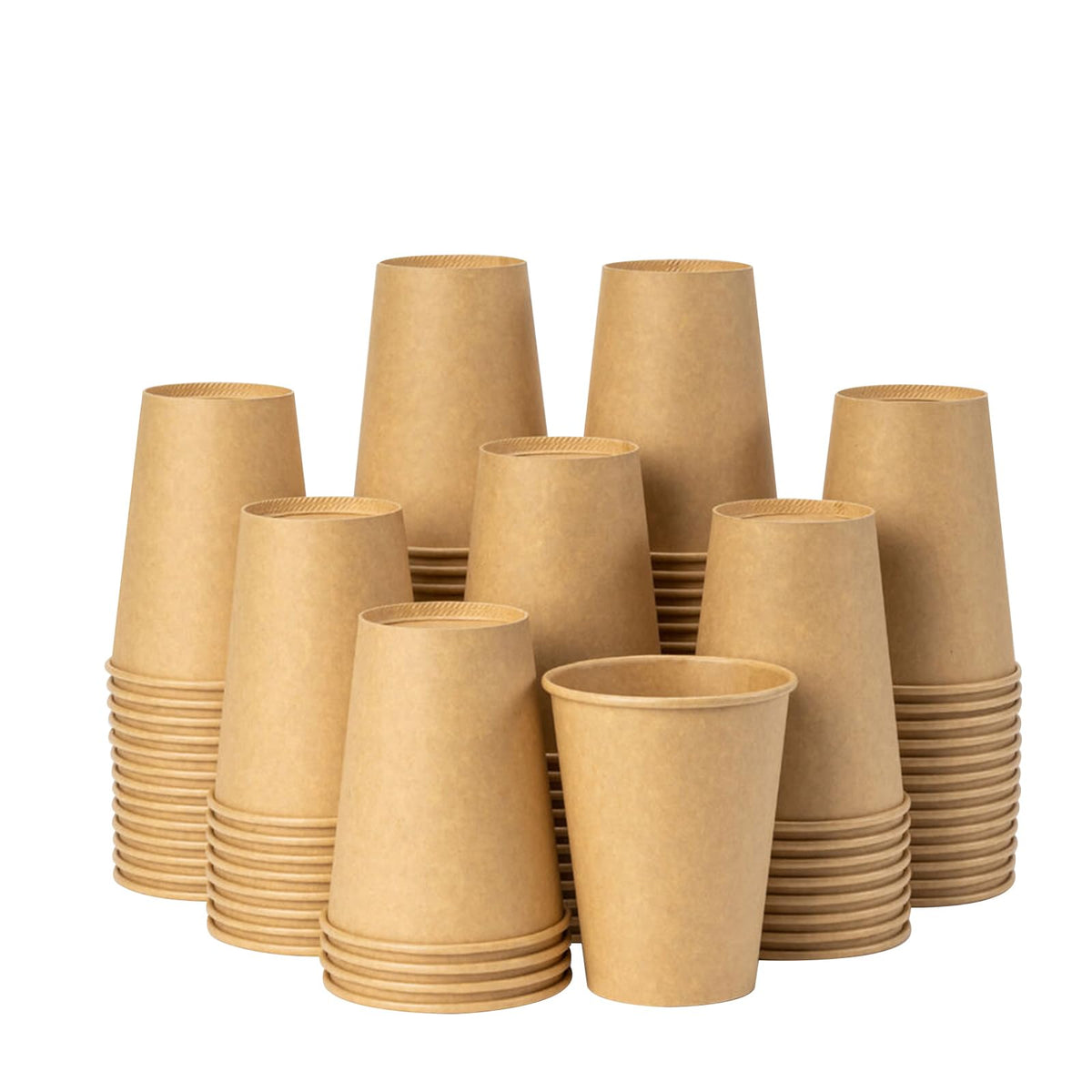 RACETOP 8 oz Disposable Coffee Cups 500 pack, Hot Coffee Cups