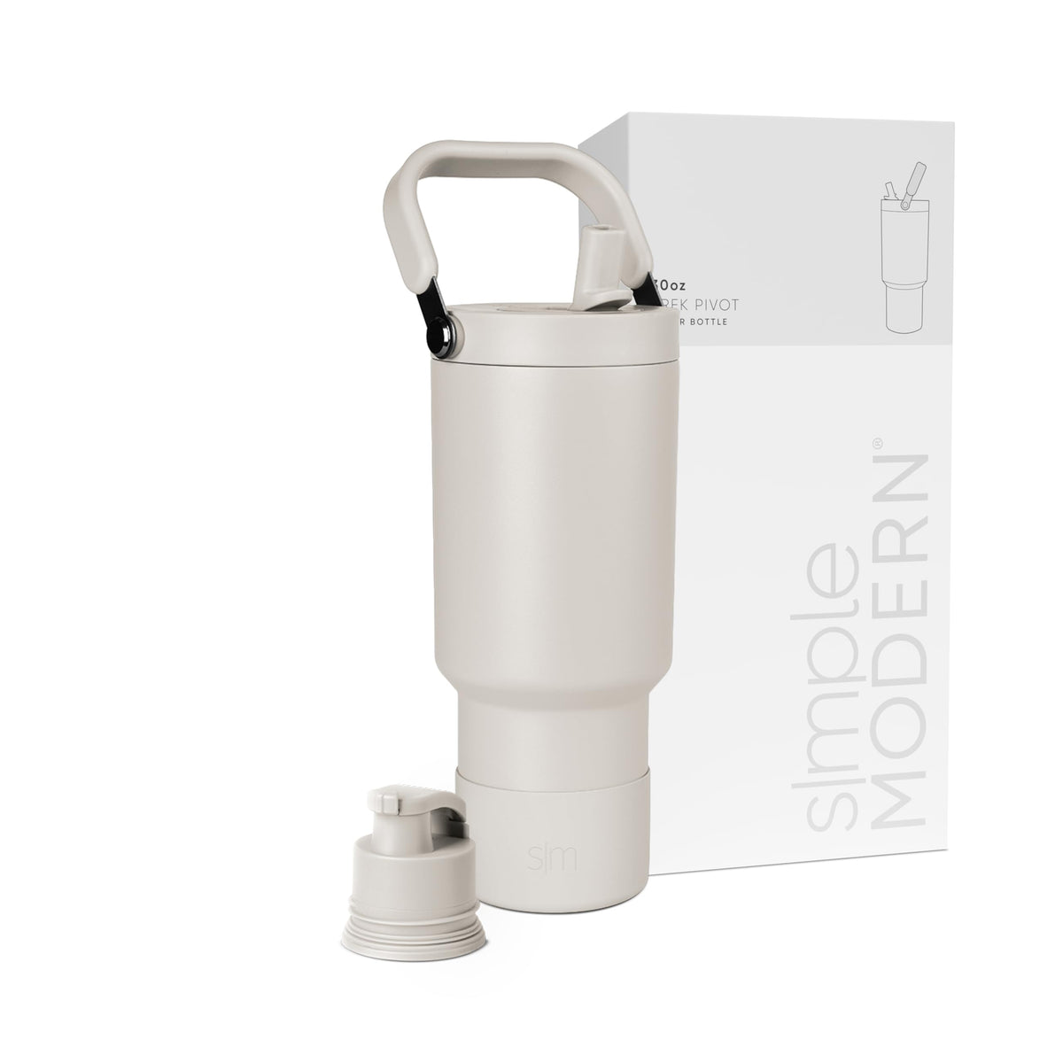 Simple Modern Tumbler with Handle, Water Jug | 40oz | Gray