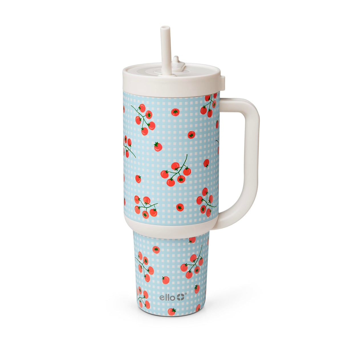 Ello Oasis 30oz Insulated Stainless Steel Tumbler with Straw, Daisies