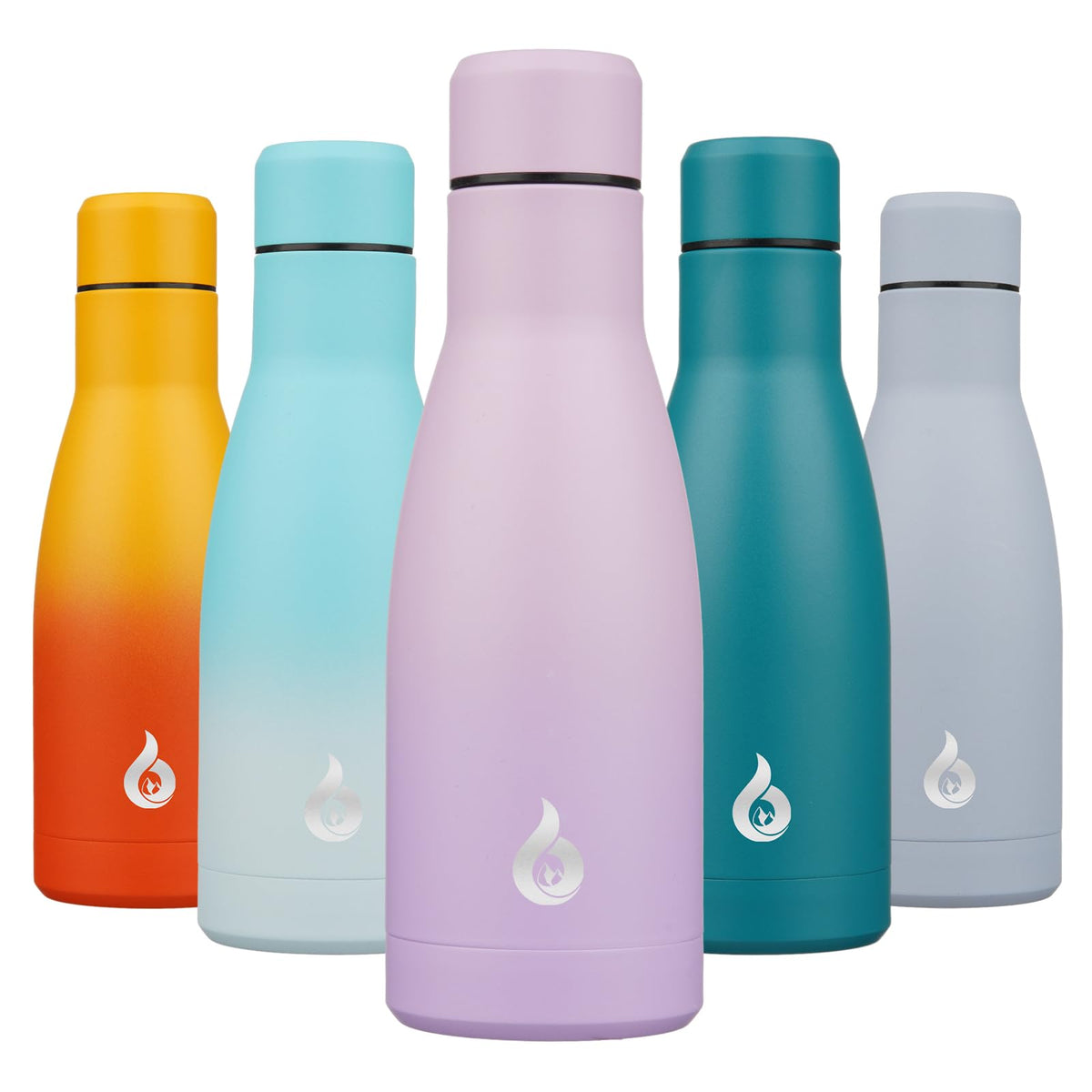 BJPKPK 12 oz Small Water Bottle, Reusable Insulated Stainless Steel Flask