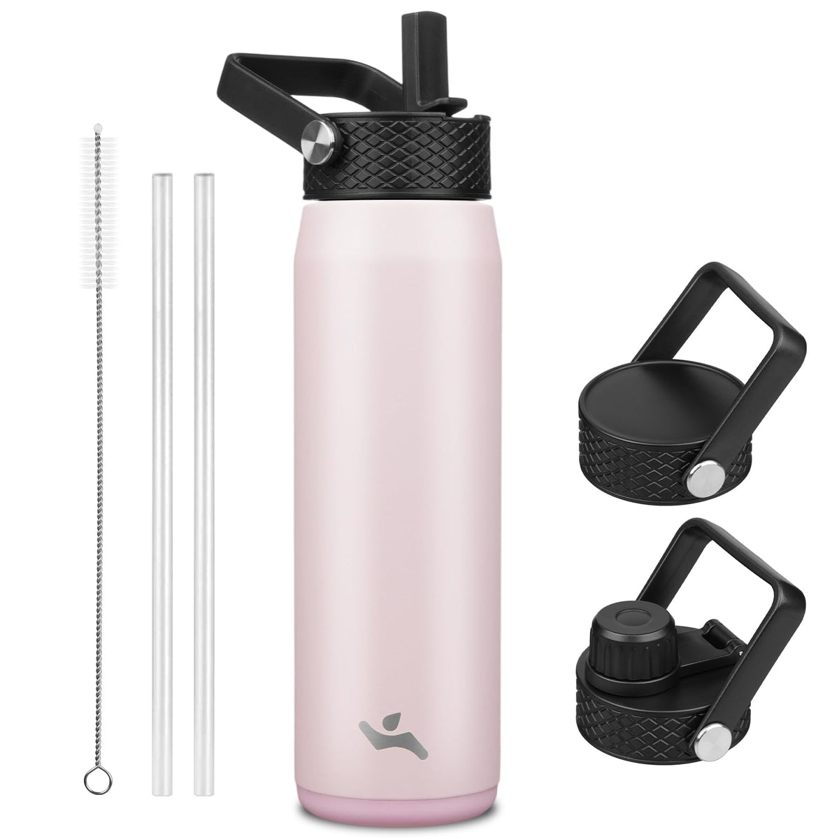 Konokyo 22 oz Insulated Stainless Steel Water Bottle with Straw Lid