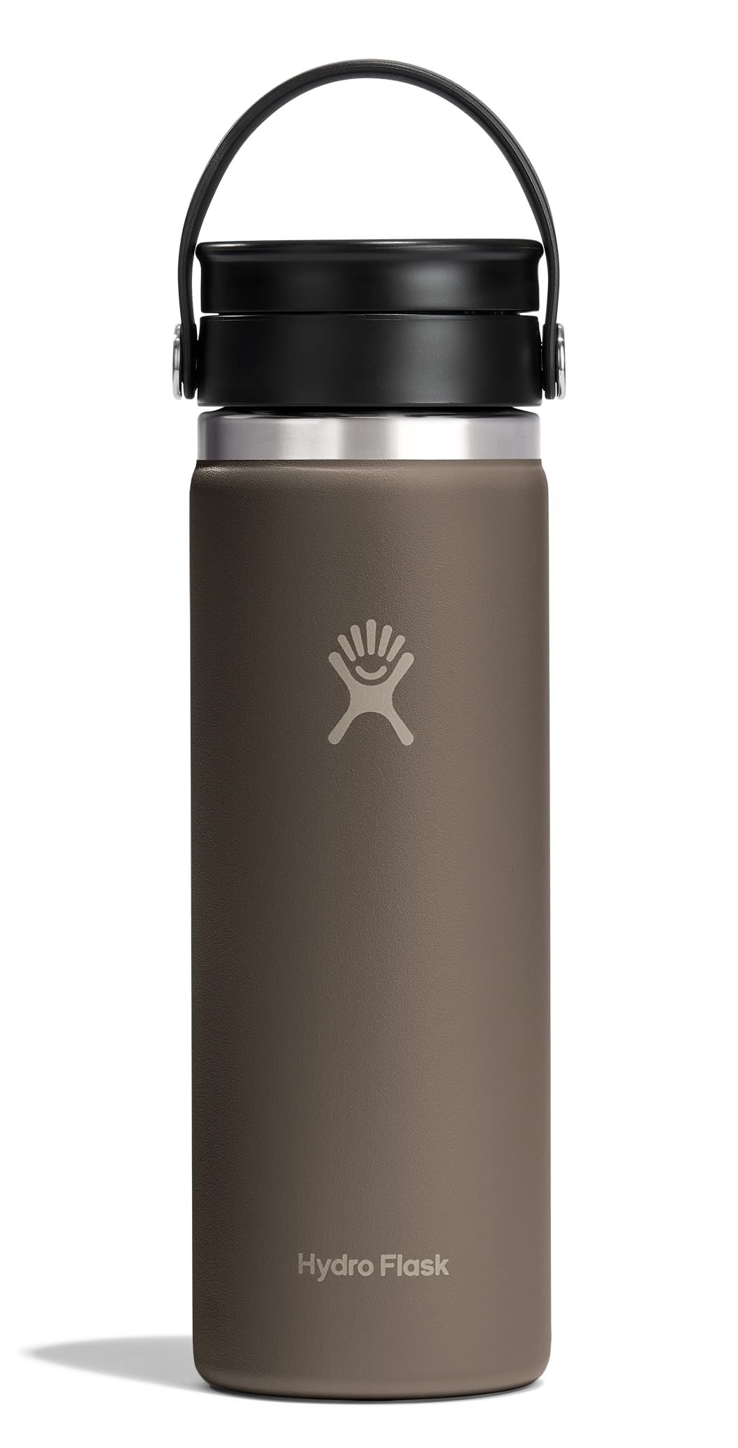 Hydro Flask Water Bottle - Insulated Stainless Steel - Wide Mouth Flex Sip Lid, Non Spill, Leakproof and Refillable in 16 Oz White