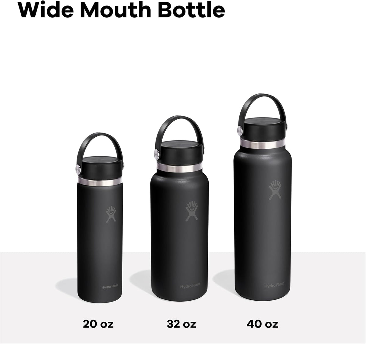 Hydro Flask Water Bottle - Insulated Stainless Steel - Wide Mouth Flex Lid, Non Spill, Leakproof and Refillable in 20 Oz Harbor Blue