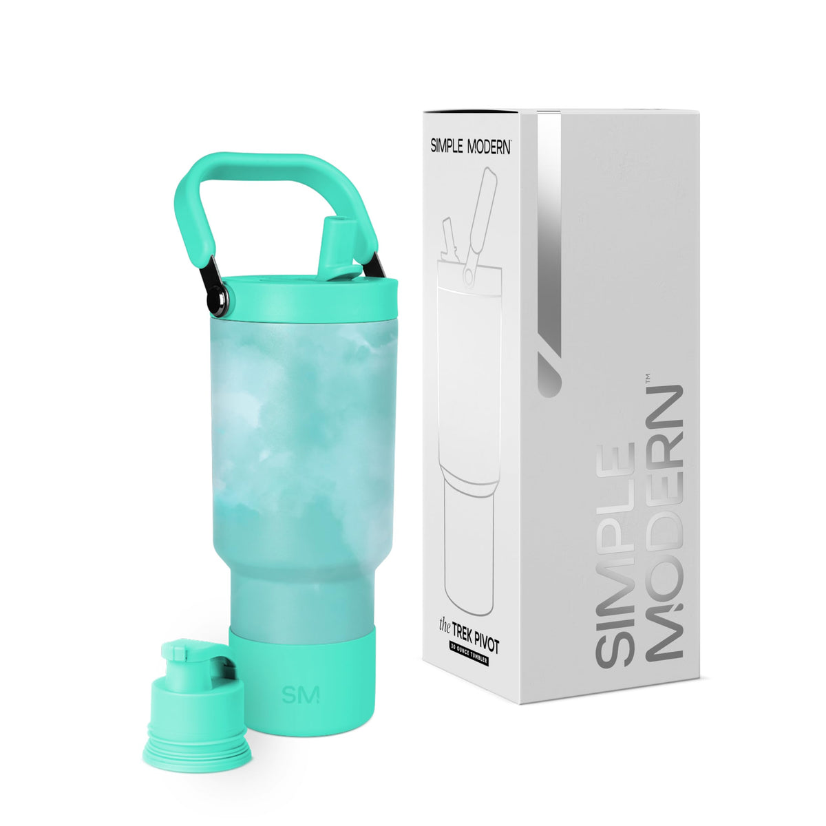 Simple Modern Tumbler with Handle, Water Jug | 40oz | Gray