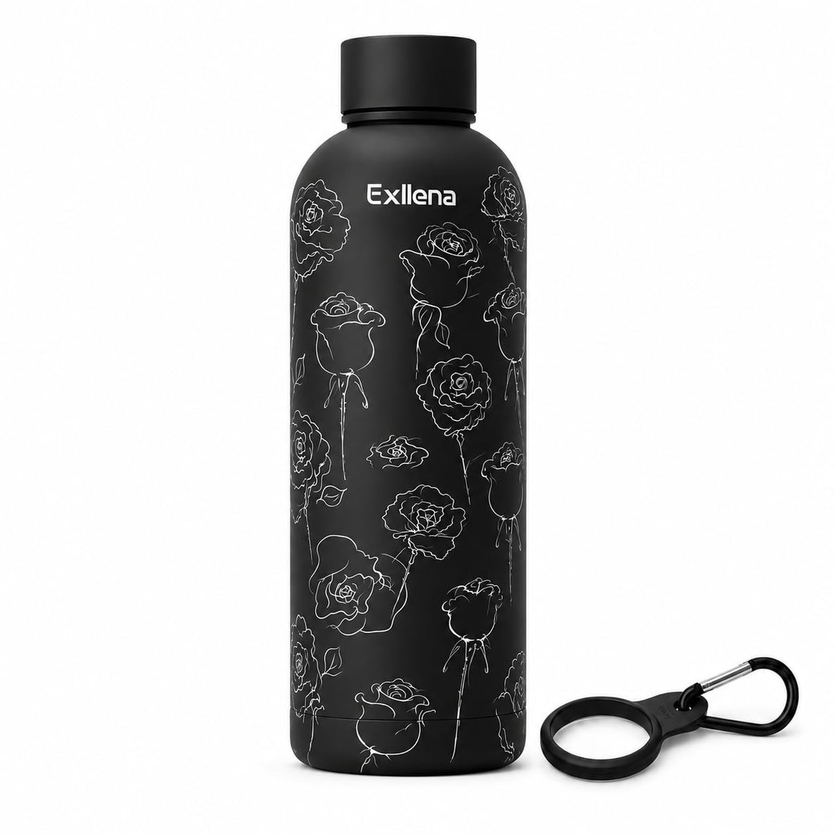 Exllena Small Water Bottle 12oz with Clip, Double Wall Stainless Steel Vacuum Small Insulated Water Bottle Keeps Drinks Cold 24 Hrs/Hot 12 Hrs for Kids Handbag School BPA Free (Mint)