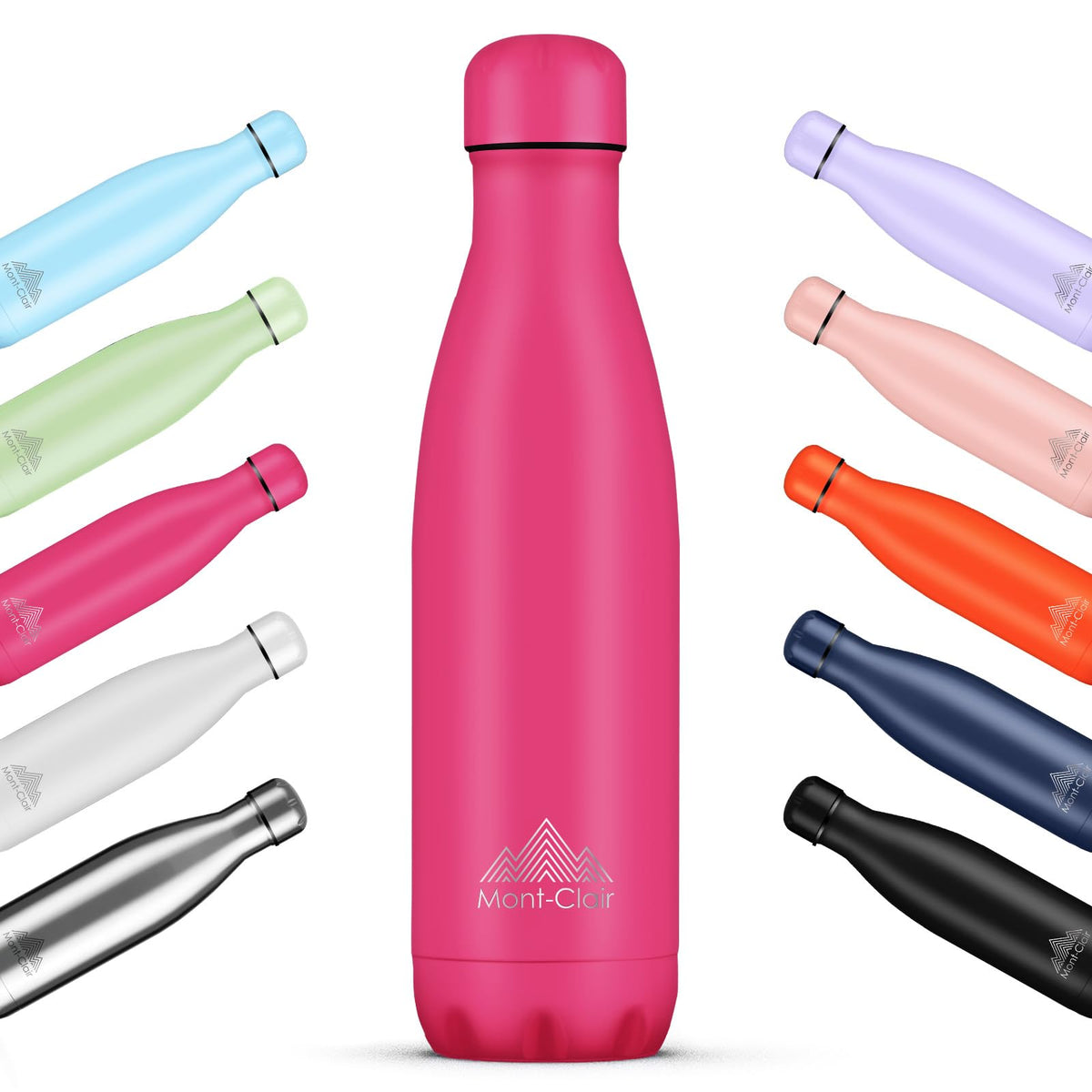 LO Stainless Steel Water Bottle, Vacuum Insulated, Leakproof, 17oz
