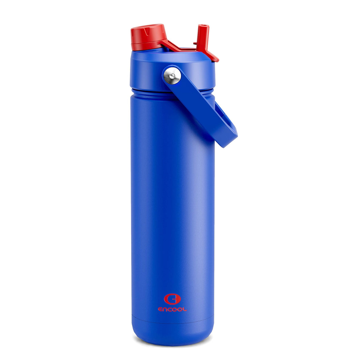 ENCOOL Insulated Water Bottle with Straw Stainless Steel Water Bottle, Leak-Proof, BPA-Free, Double Wall Vacuum Keeps Cold for 24 Hours for Sports, Travel, School (26 oz, Black Night)