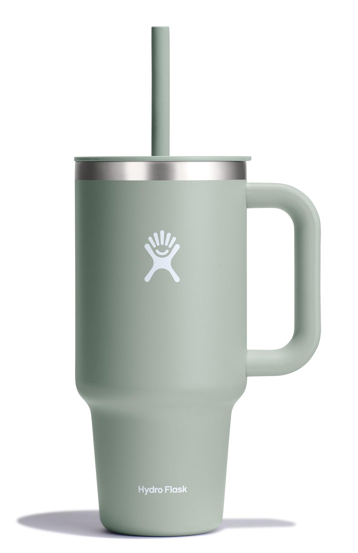 Hydro Flask Travel Tumbler with Handle, Lid and Straw - Insulated Stainless Steel in 40 Oz Trillium
