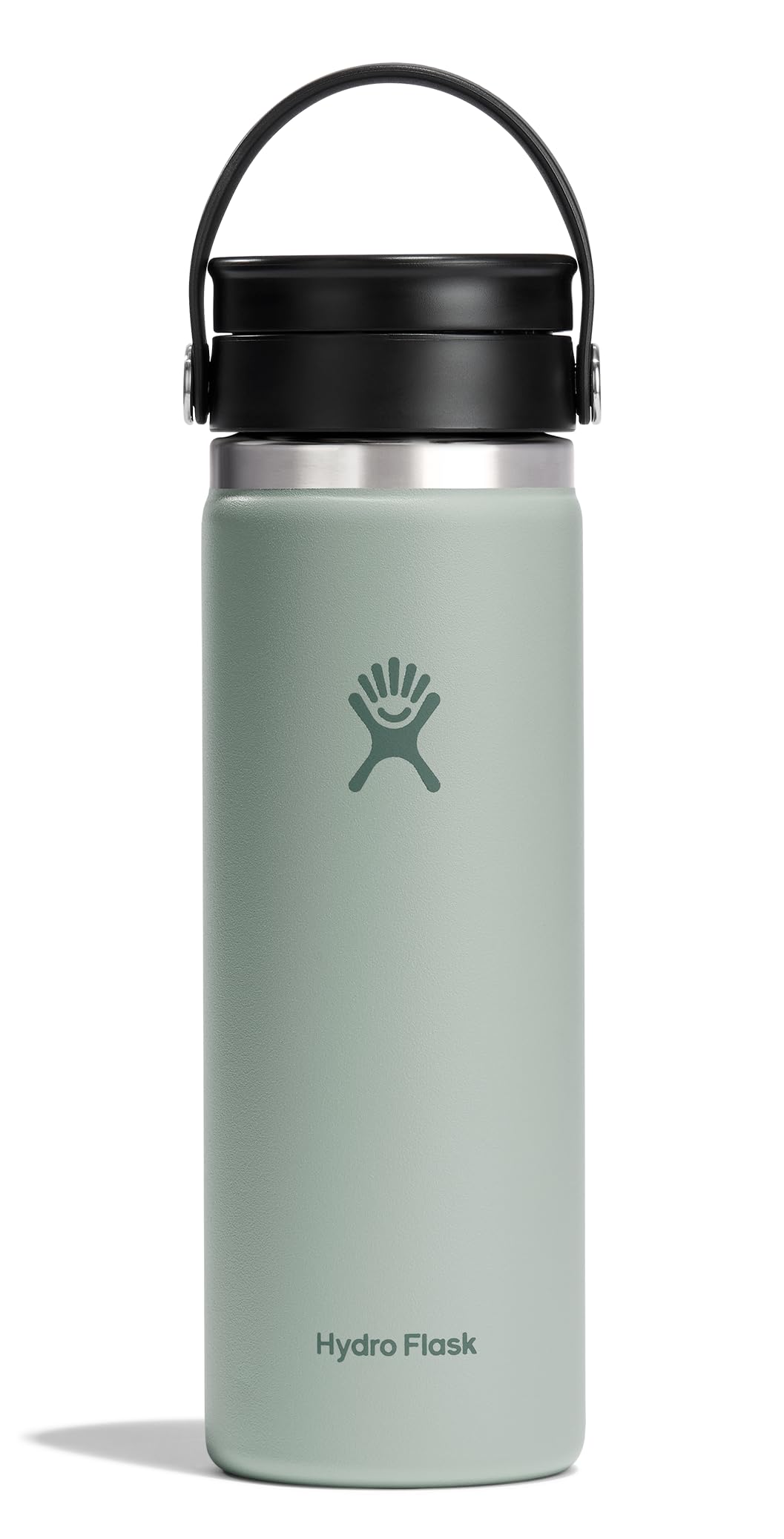 Hydro Flask Water Bottle - Insulated Stainless Steel - Wide Mouth Flex Sip Lid, Non Spill, Leakproof and Refillable in 16 Oz White