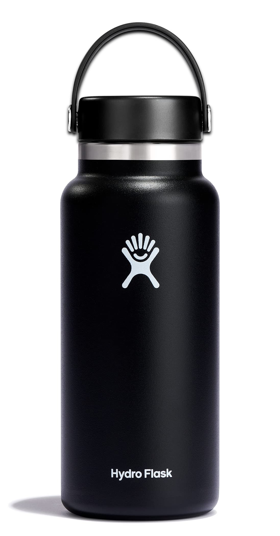 Hydro Flask Water Bottle - Insulated Stainless Steel - Wide Mouth Flex Lid, Non Spill, Leakproof and Refillable in 32 Oz Harbor Blue