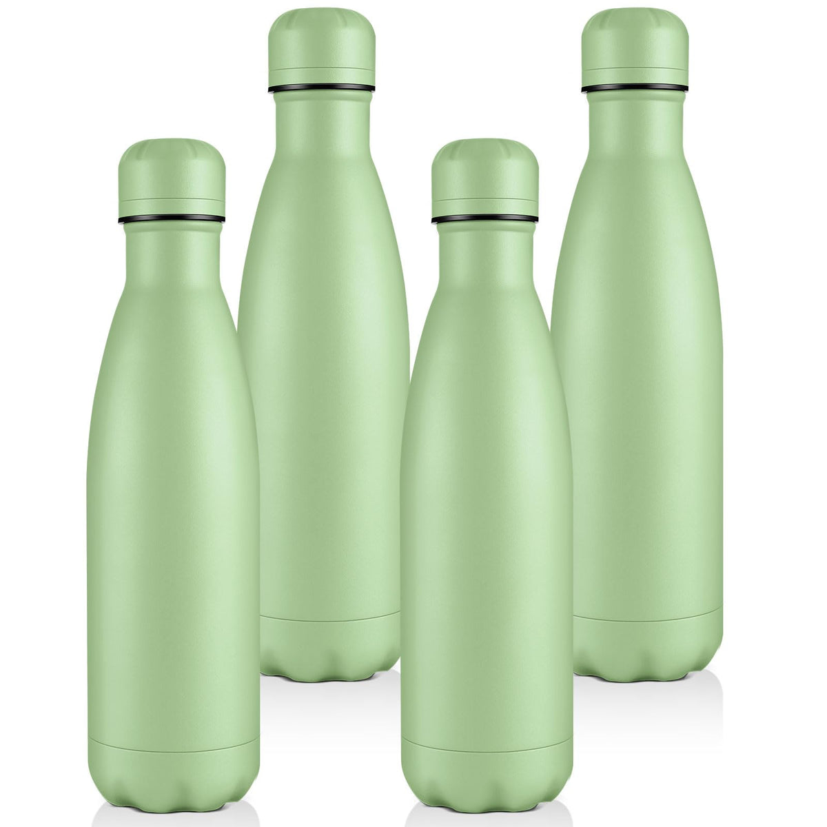 Volhoply 17oz Insulated Stainless Steel Water Bottle（Silver,1 Pack)